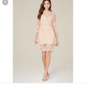 Bebe Liv Slit Lace Midi Dress